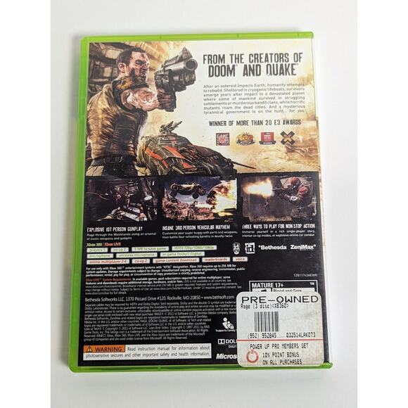 Xbox 360 Lot of 3 Games - Fable III, Kane & Lynch, Rage - Picture 4 of 7